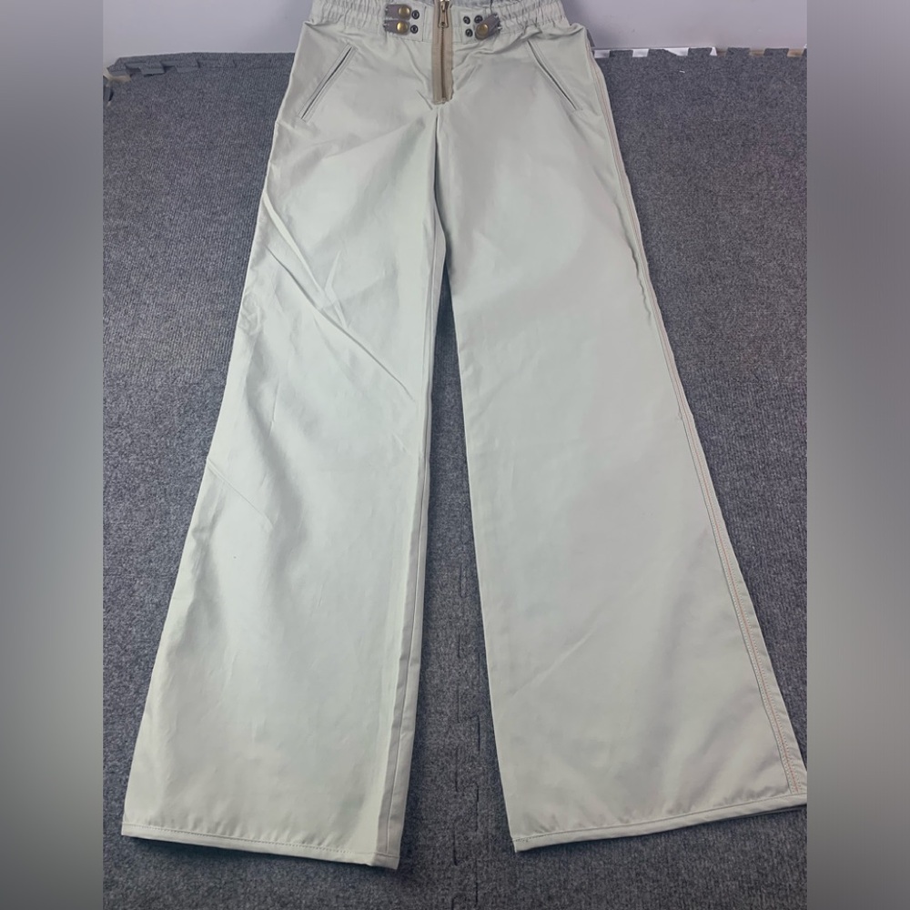 Diesel P-Smilace Womens Adjustable Elastic Waist Wide Leg Size 26 Pale Gray $275
